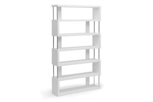 Zhao Bookcase White 6 Tier