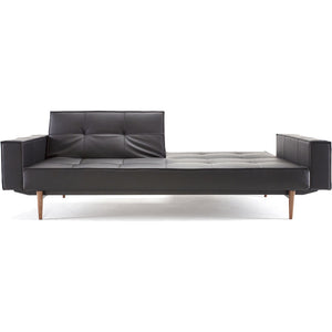 Stockholm Arm Sofa Black Leather