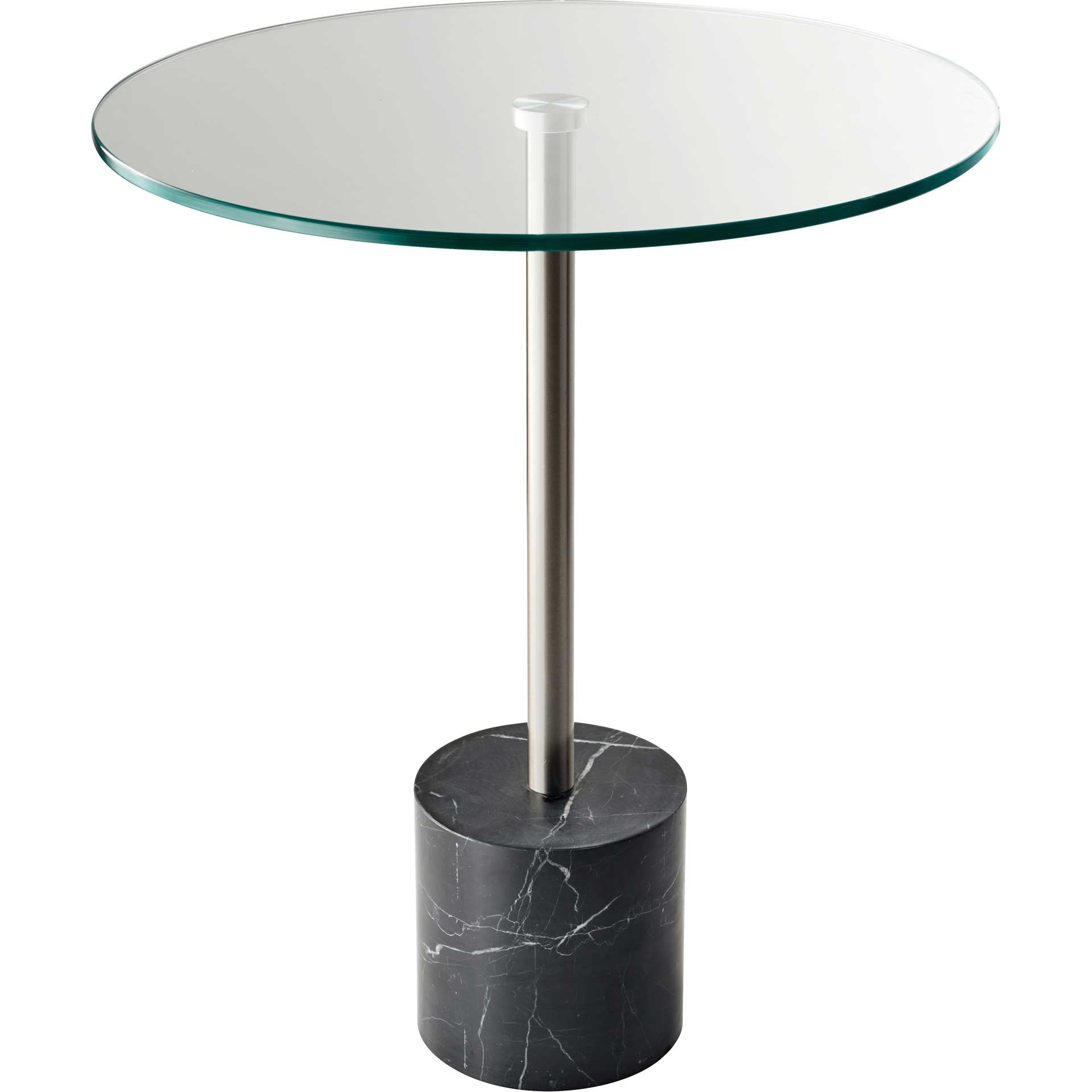 Blane End Table Brushed Steel/Black