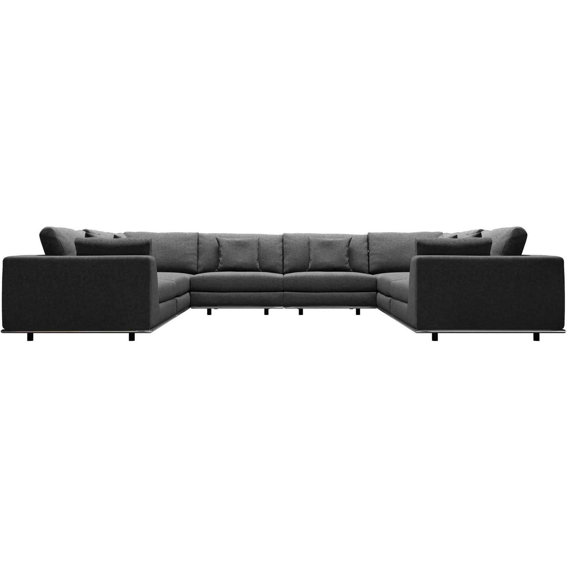 Perry U-Sectional Sofa Shadow Gray