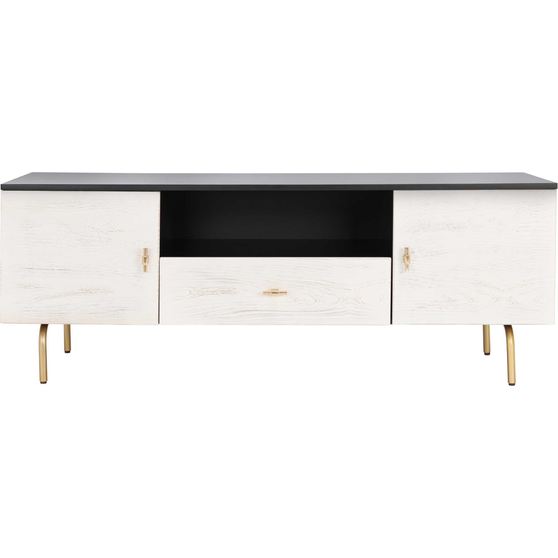 Gemma TV Stand Black/White Washed