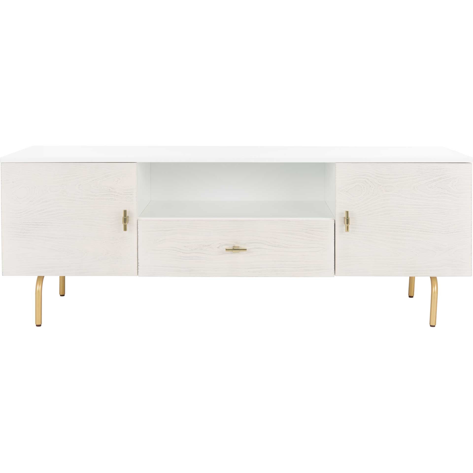 Gemma TV Stand White/White Washed