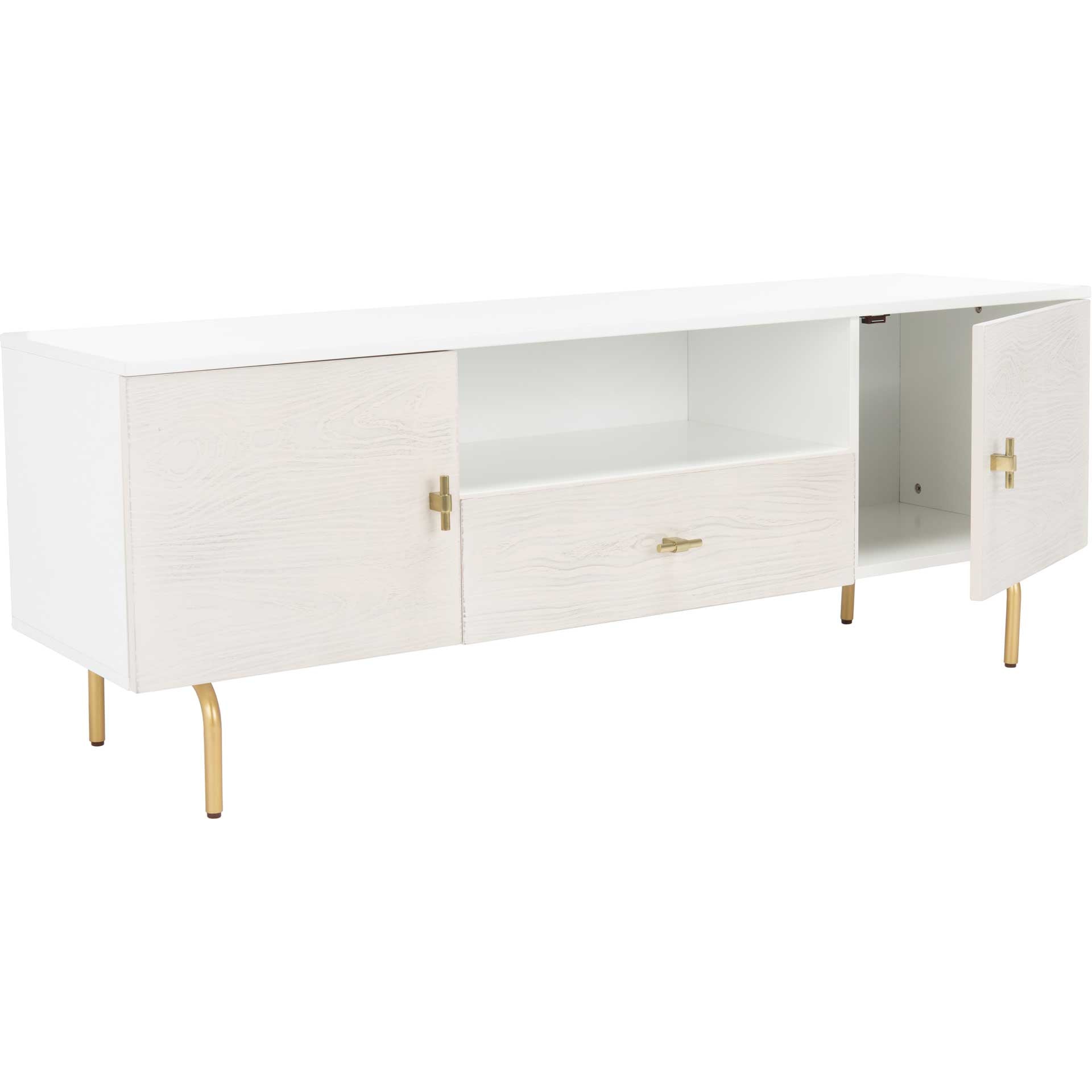 Gemma TV Stand White/White Washed