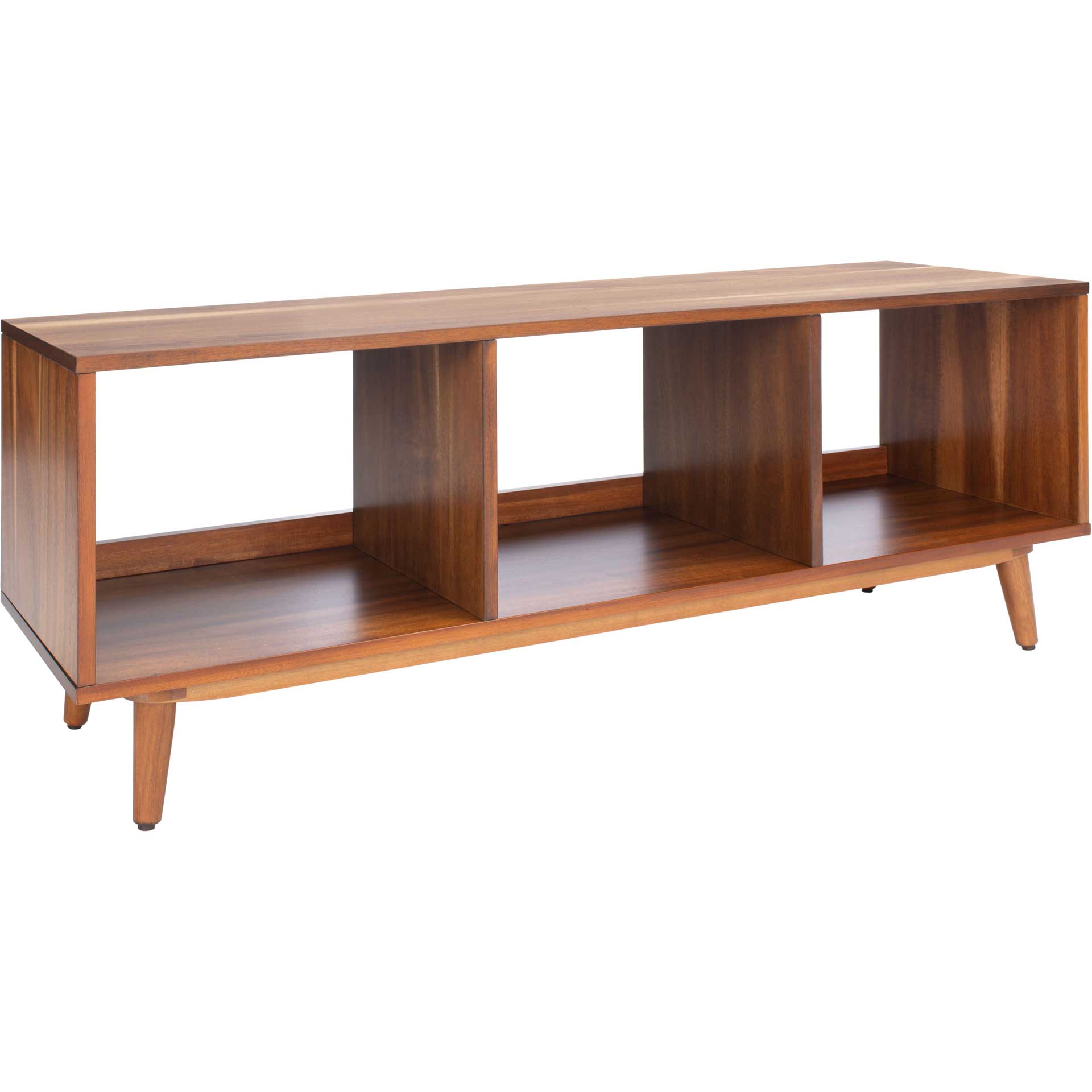 Crane Open Shelf Media Stand Natural Acacia