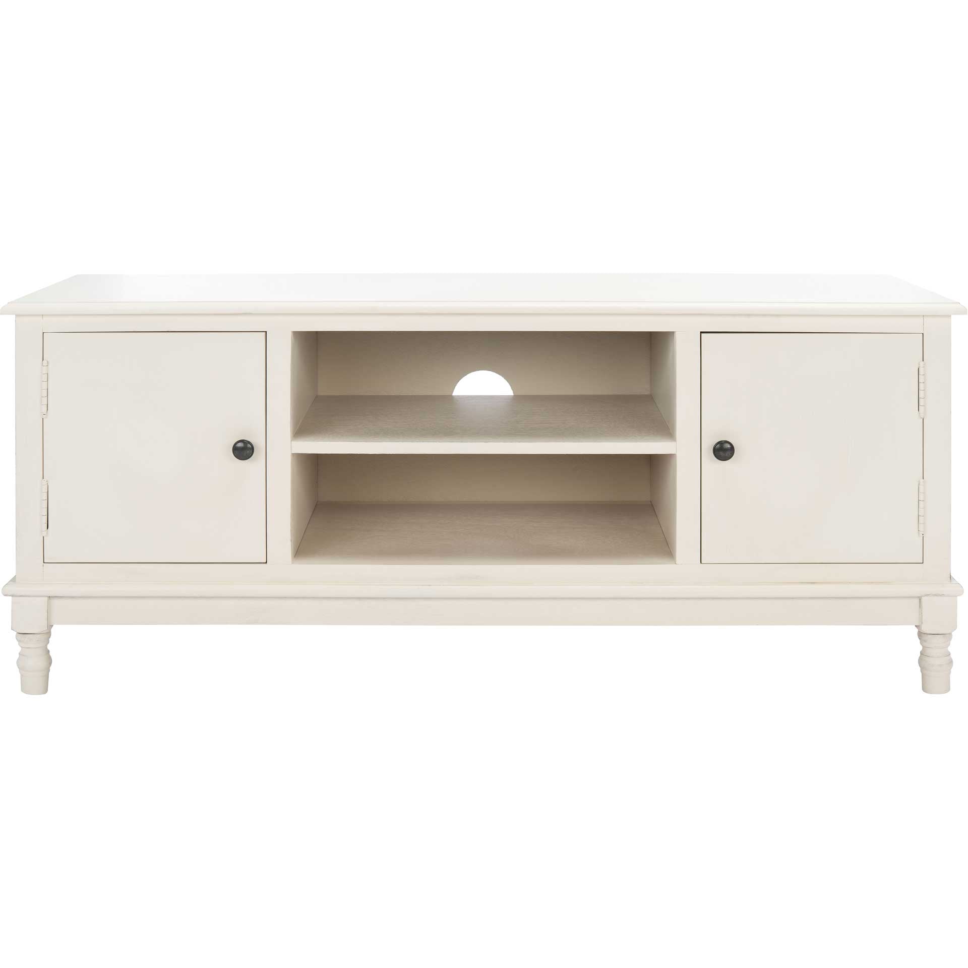 Ozbourne 2 Door 1 Shelf Media Stand Distressed White