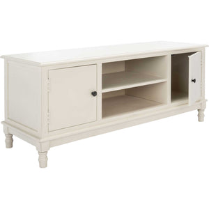 Ozbourne 2 Door 1 Shelf Media Stand Distressed White