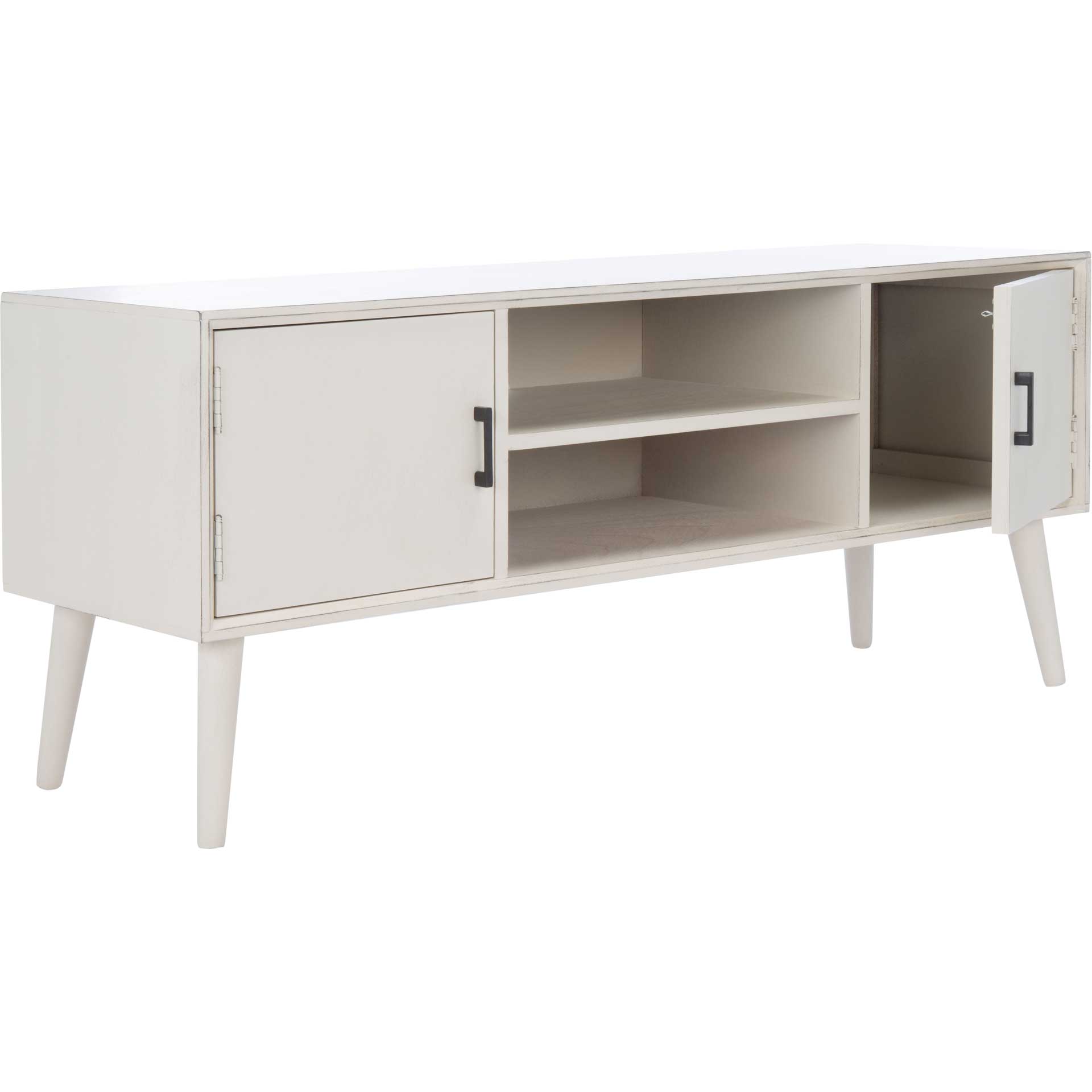 Sorrento 2 Door 1 Shelf Media Stand Distressed White