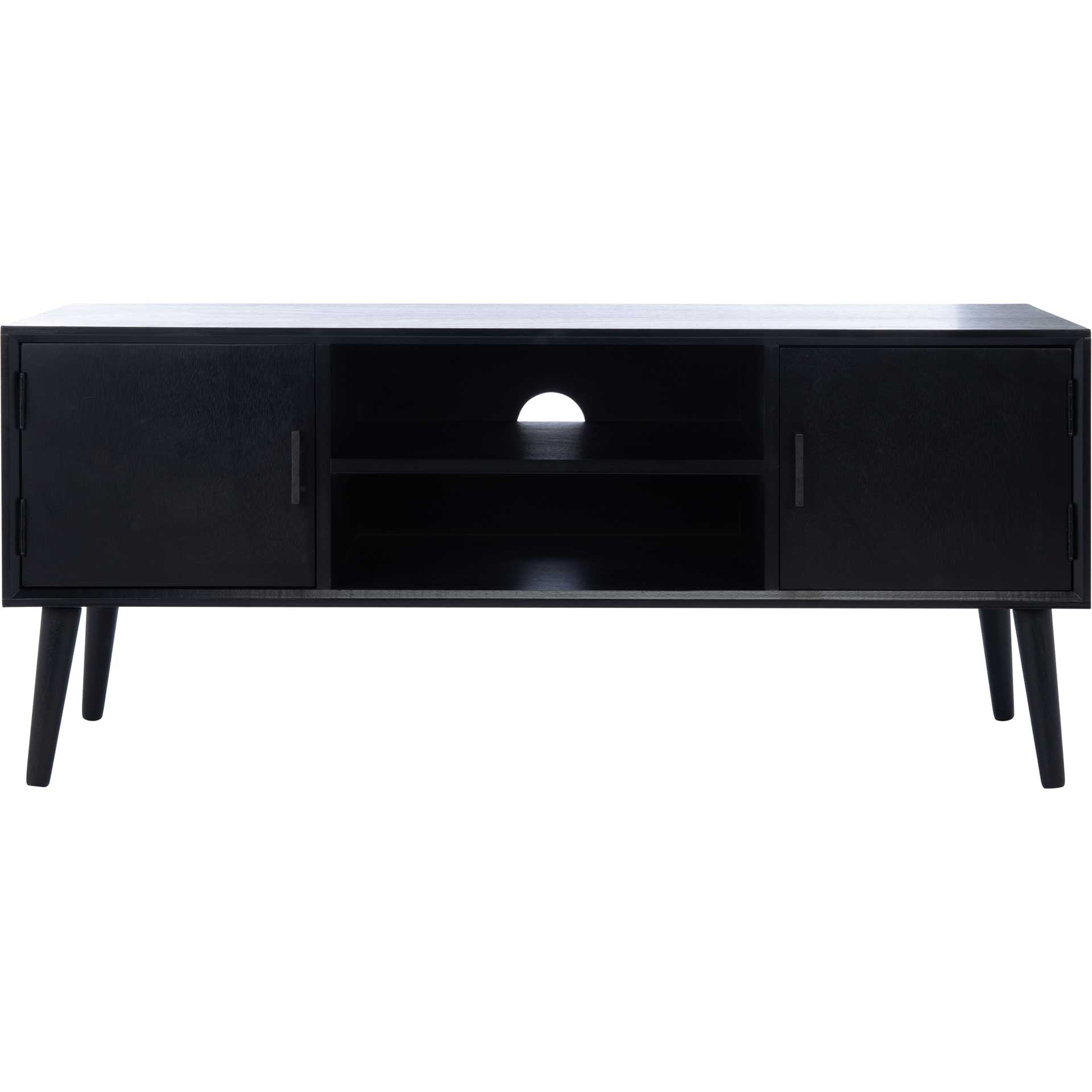 Sorrento 2 Door 1 Shelf Media Stand Black