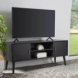 Sorrento 2 Door 1 Shelf Media Stand Black