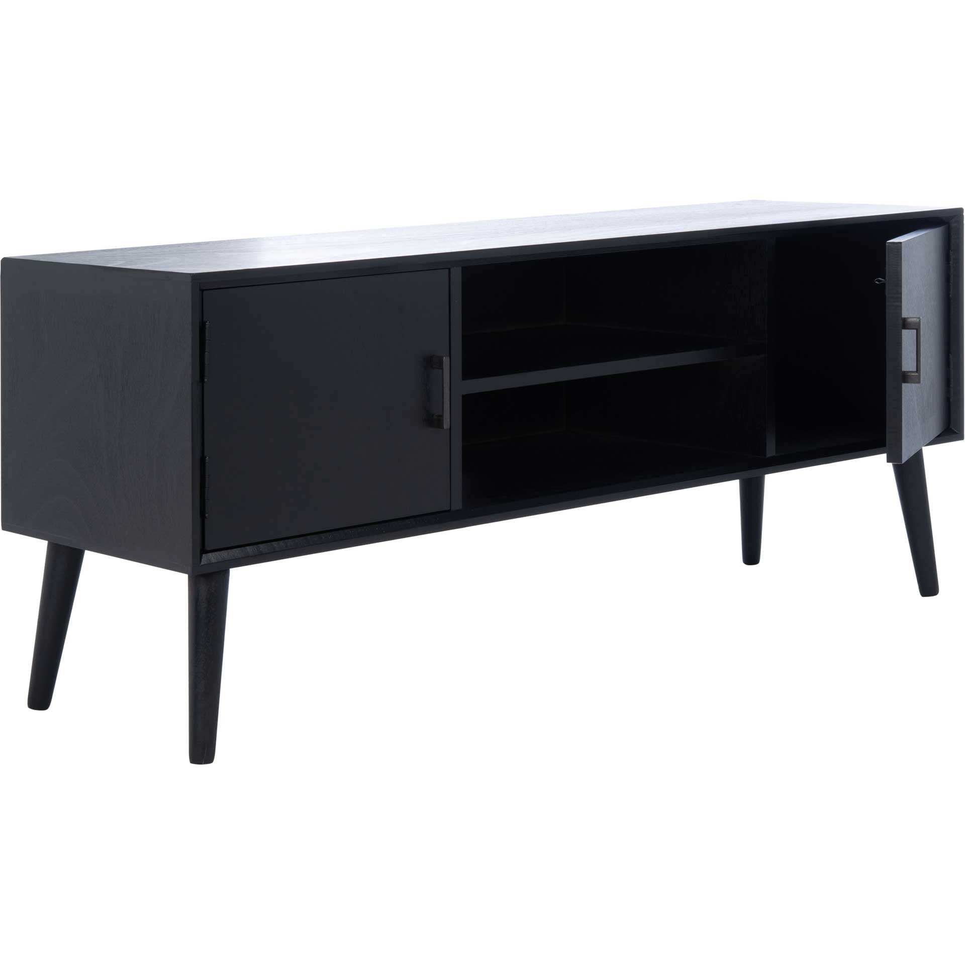 Sorrento 2 Door 1 Shelf Media Stand Black