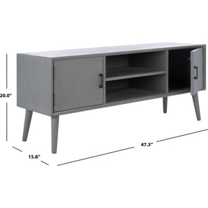 Sorrento 2 Door 1 Shelf Media Stand Distressed Gray