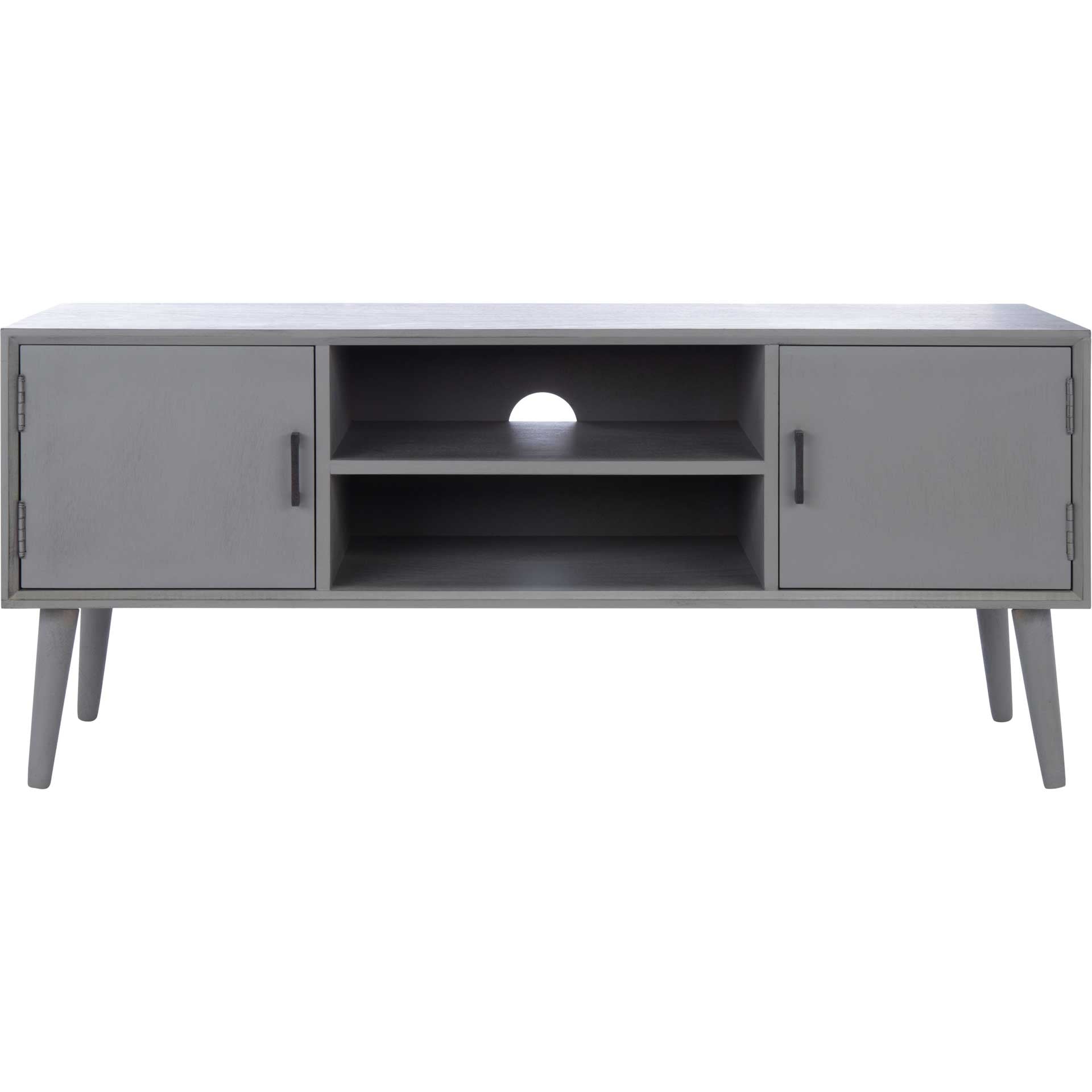 Sorrento 2 Door 1 Shelf Media Stand Distressed Gray