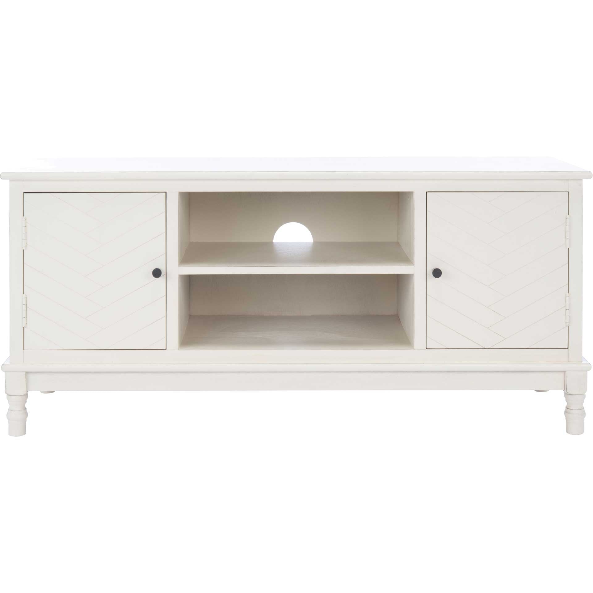 Magnolia 2 Door 2 Shelf Media Stand Distressed White