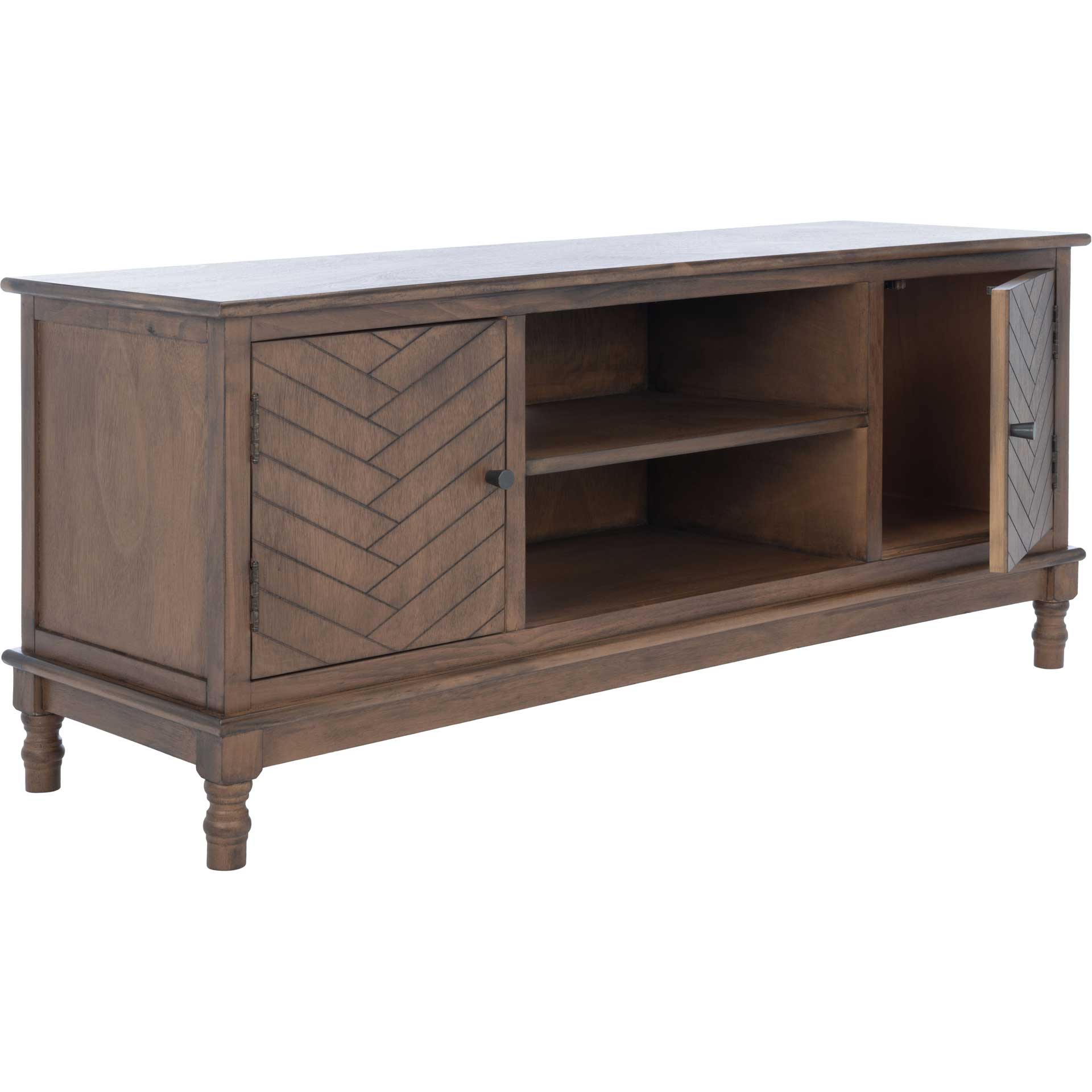 Magnolia 2 Door 2 Shelf Media Stand Brown