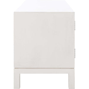 Ajani 2 Door 1 Shelf Media Stand Distressed White