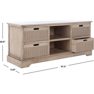 Lali 4 Drawer Media Stand Sand