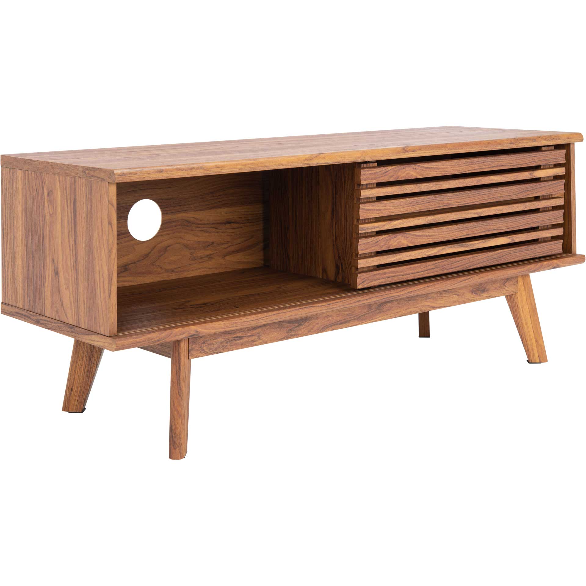 Audra 2 Shelf Media Stand Walnut