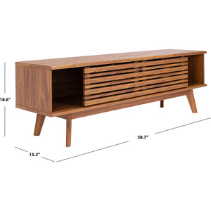 Esme 2 Shelf Media Stand Walnut