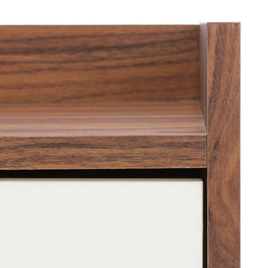 Sade 2 Shelf Media Stand Walnut/White