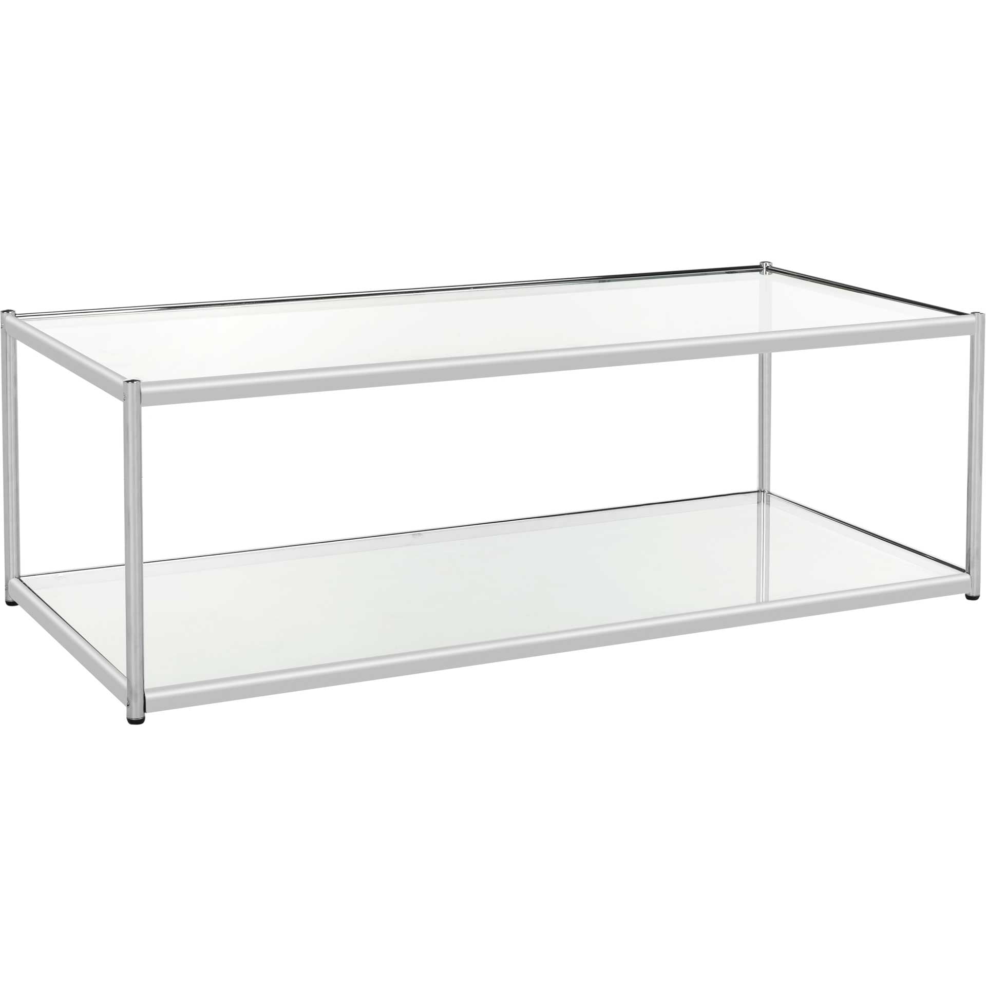 Zorn Glass Coffee Table Chrome