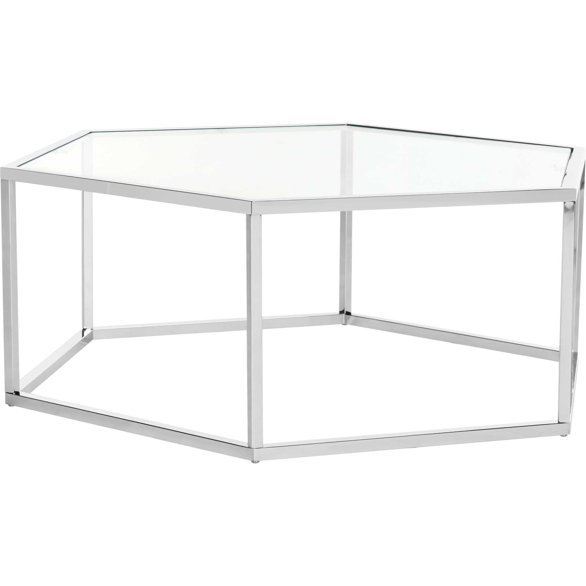 Elsa Glass Coffee Table Chrome