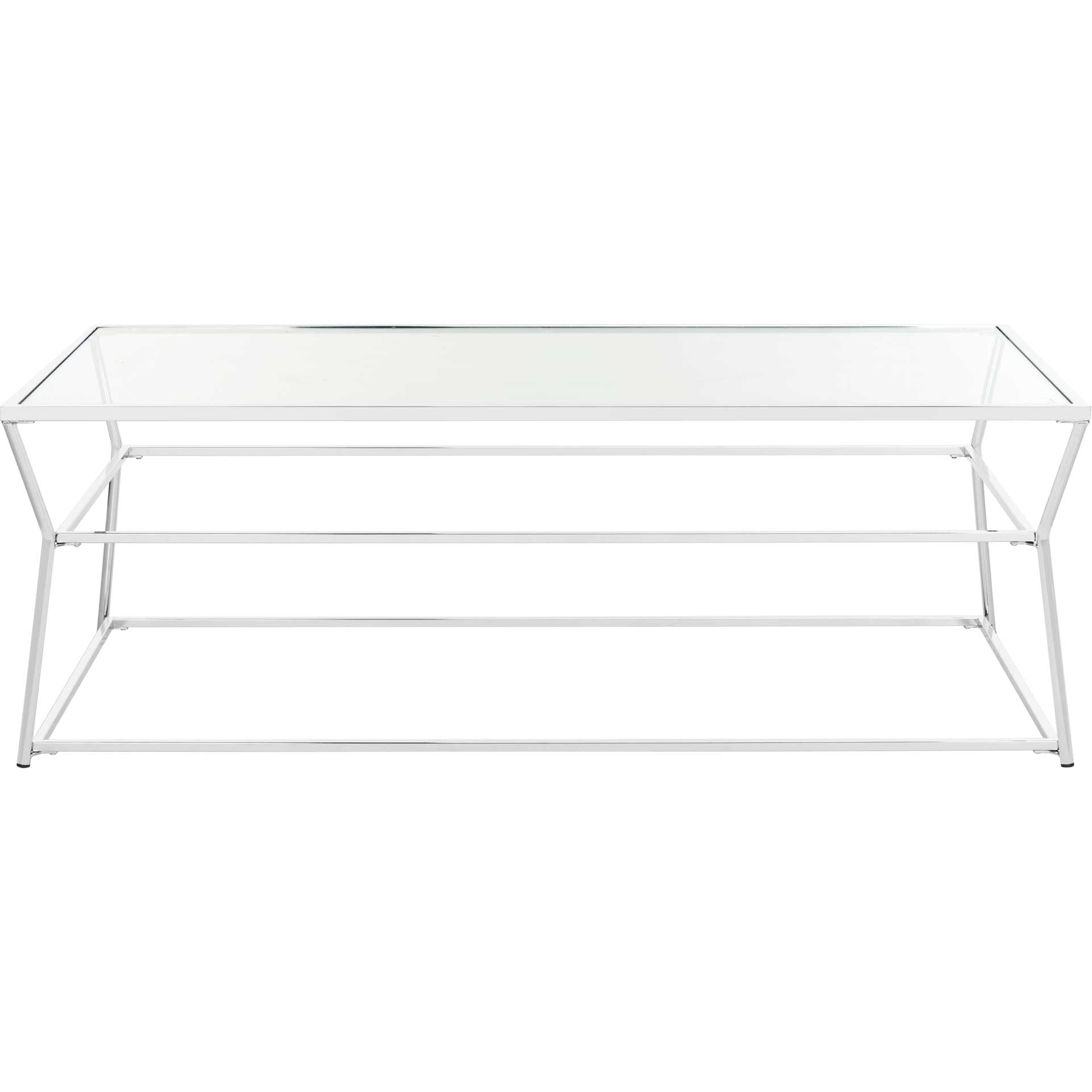 Elian Glass Coffee Table Chrome