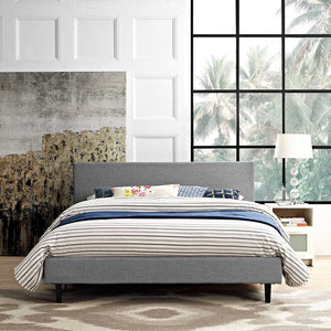 Alwyn Fabric Bed Light Gray