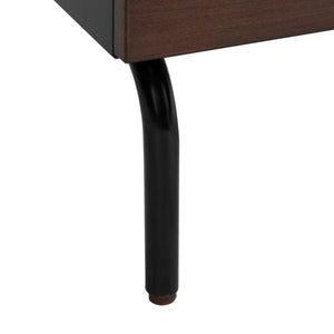 Gemma 2 Drawer Nightstand Walnut/Black