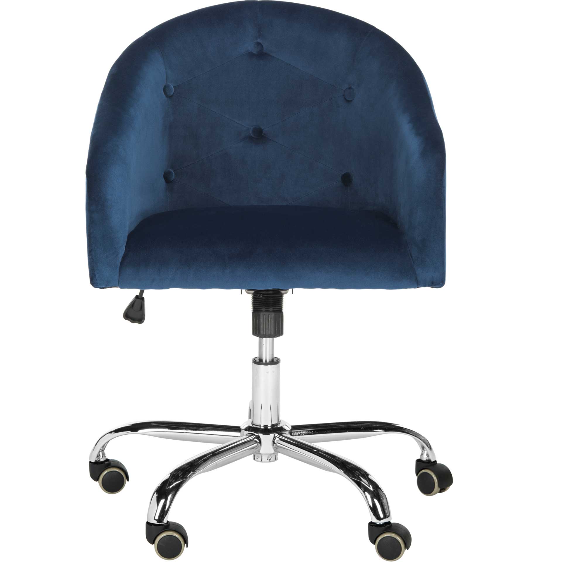 Amalya Tufted Velvet Office Chair Navy/Chrome