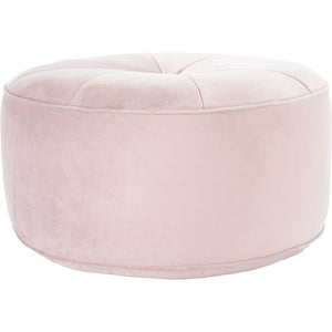 Amada Round Ottoman Blush