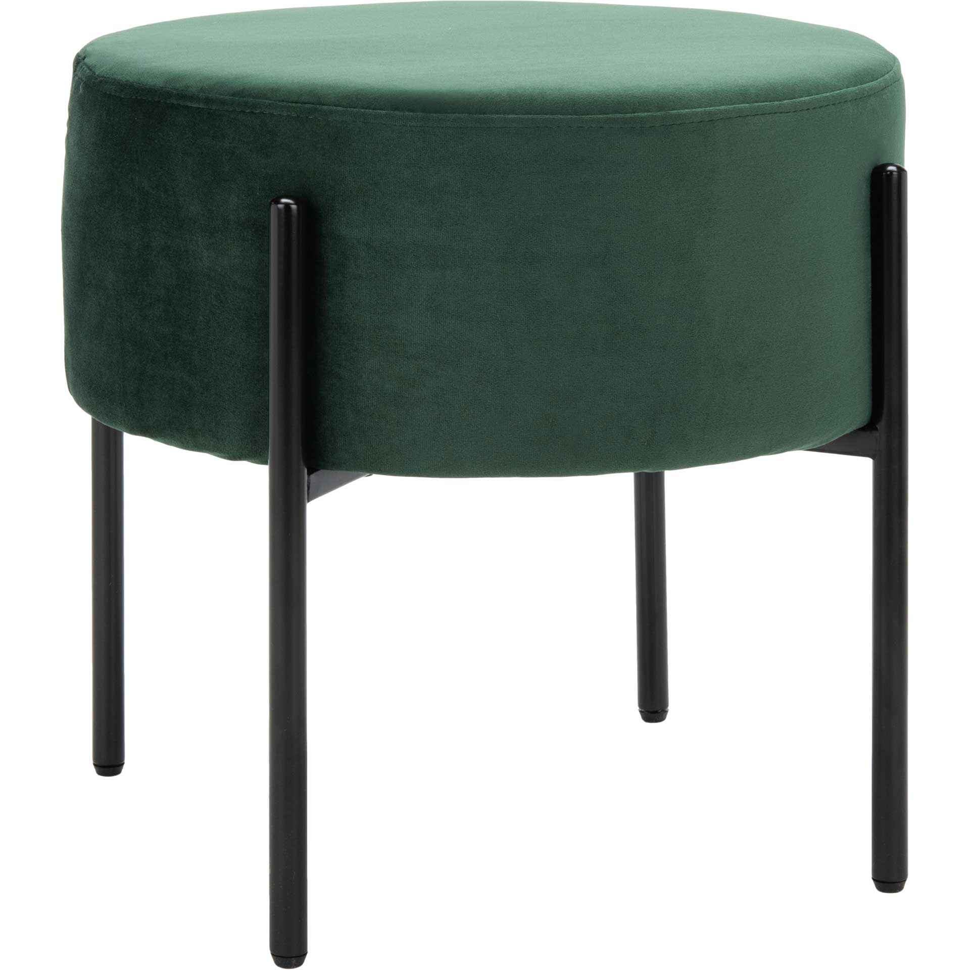 Lincoln Round Ottoman Malachite Green/Black