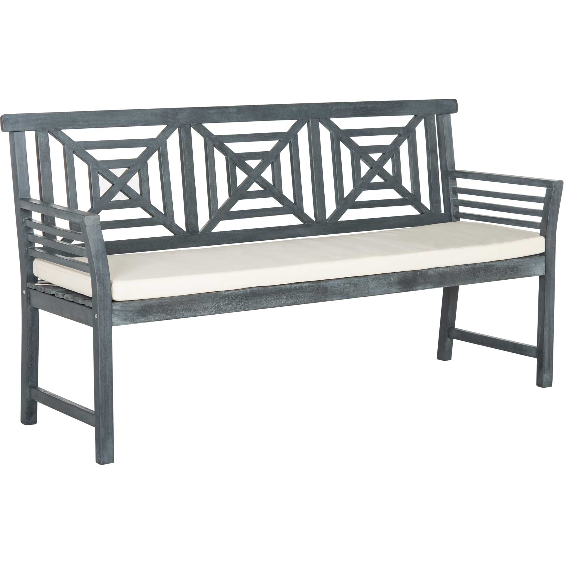 Deco Mar 3 Seat Bench Ash Gray/Beige