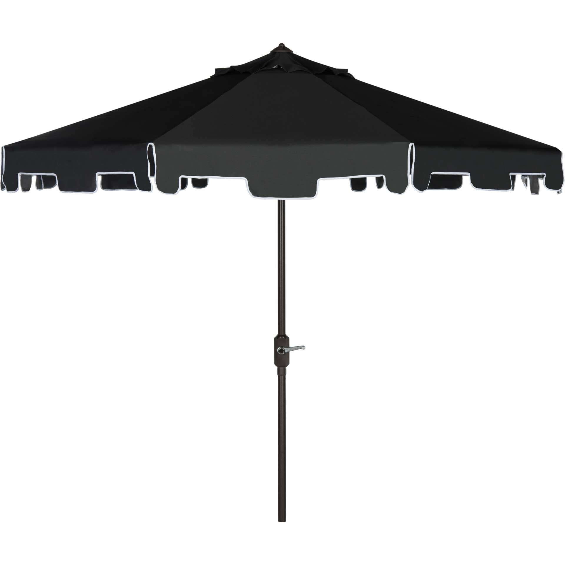 Zinnia Uv Resistant Push Button Tilt Umbrella Black/White
