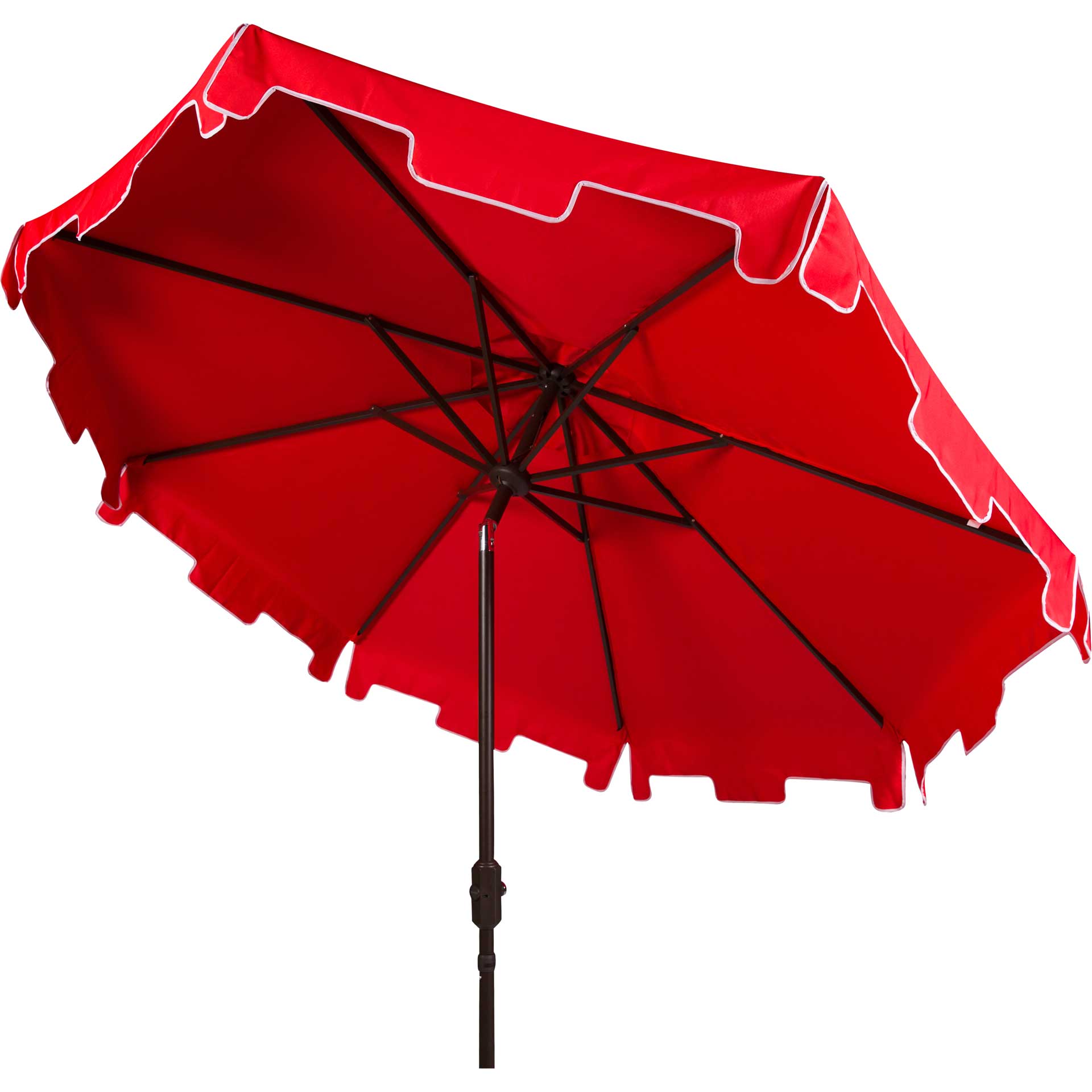 Zinnia Uv Resistant Push Button Tilt Umbrella Red/White