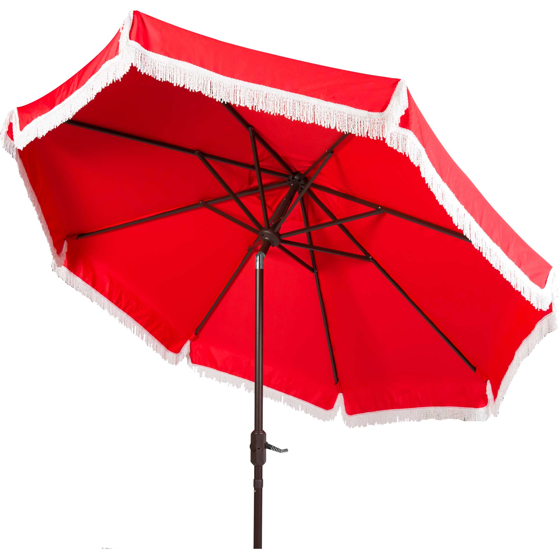 Mika Outdoor Push Button Tilt Umbrella Red/White