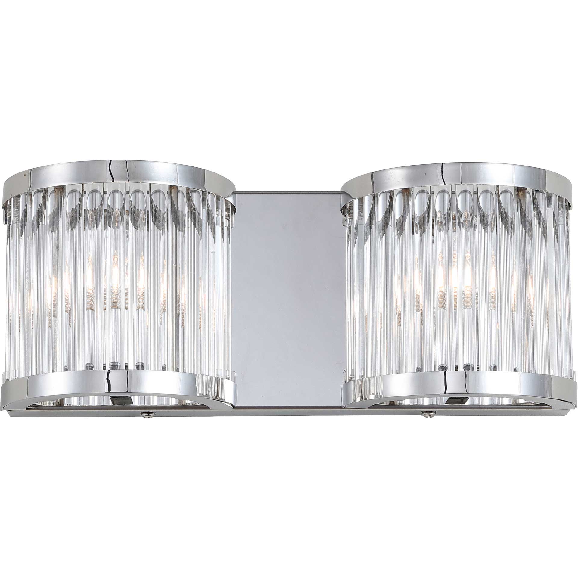 Karson Two Light Wall Sconce Chrome/Clear