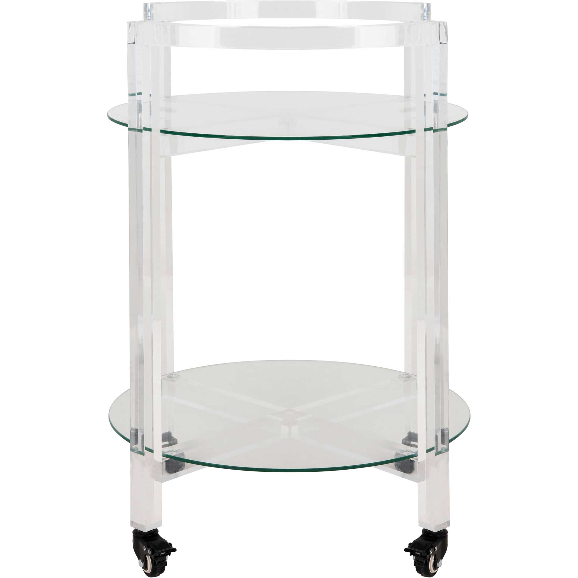 June 2 Tier Acrylic Bar Cart Clear