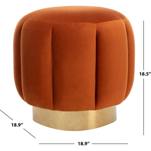 Maleah Channel Tufted Otttoman Sienna