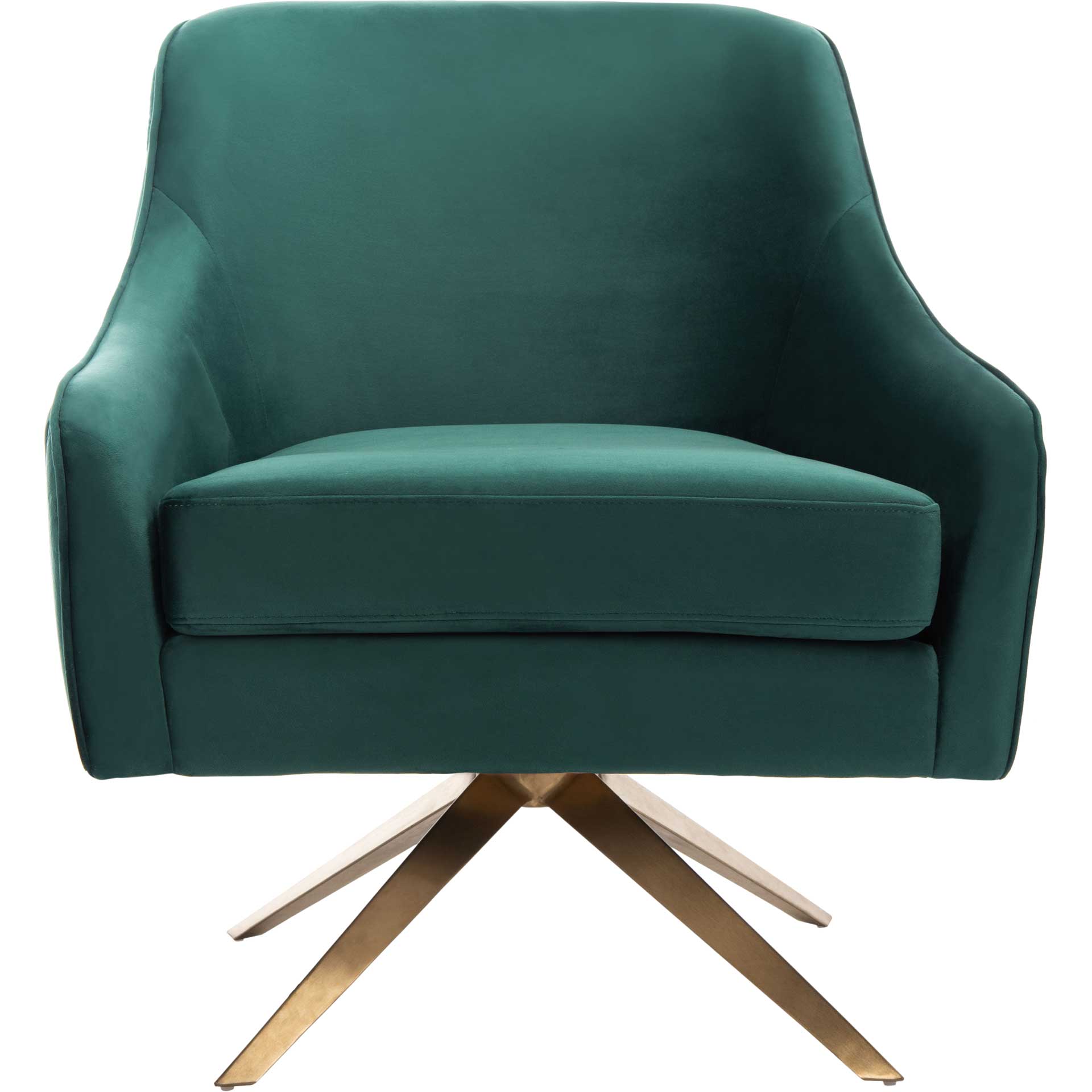 Leif Channeled Velvet Accent Chair Emerald