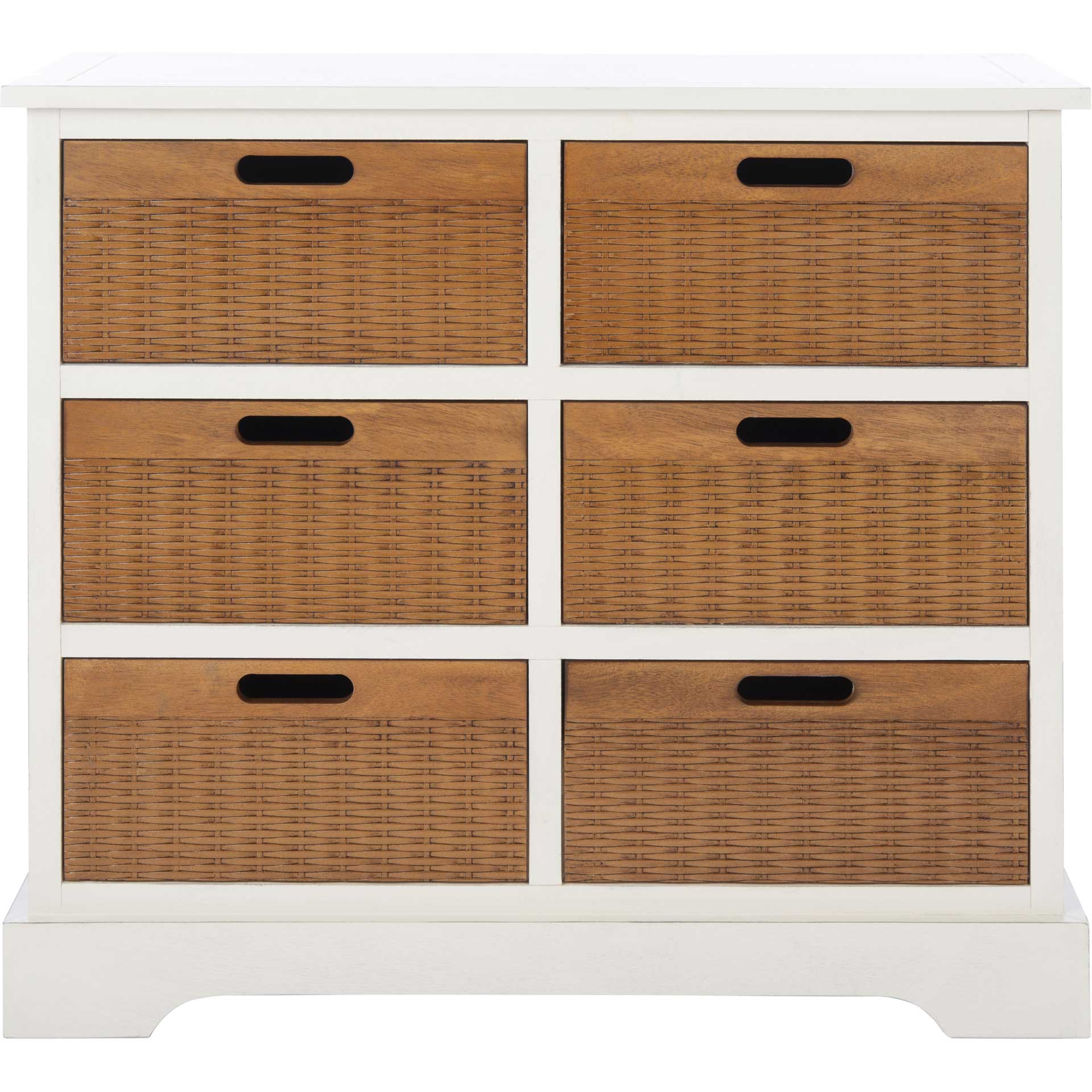 Lali 6 Drawer Storage Unit Distressed White