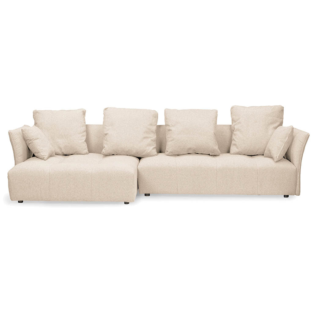 Abbison Fabric Sectional Sofa Beige