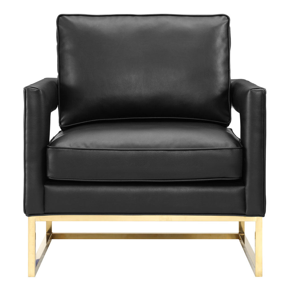 Alex Leather Chair Black