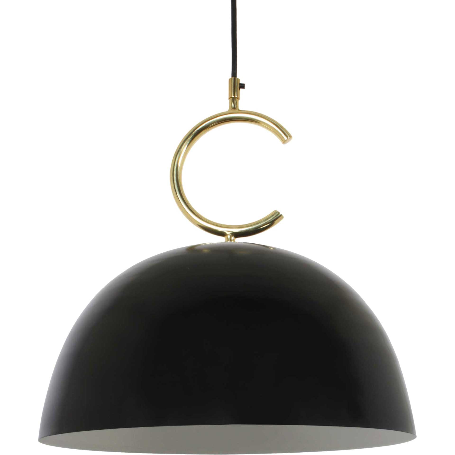 Chanel Wide Pendant Black/Brass