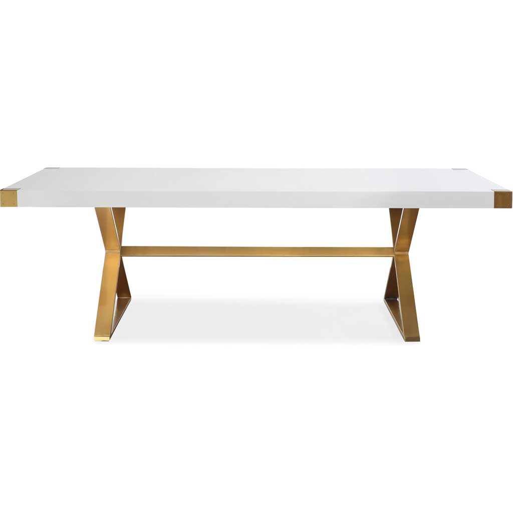 Adia Dining Table White/Gold