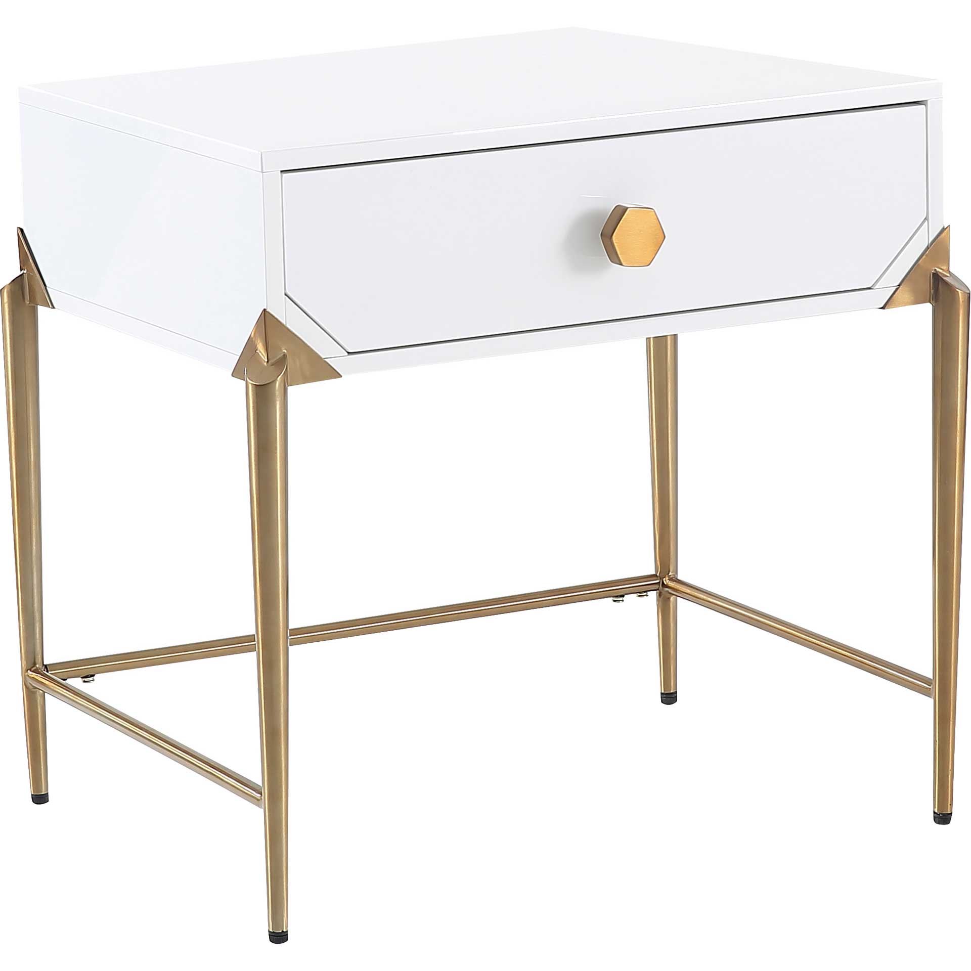 Bailey Lacquer Side Table White