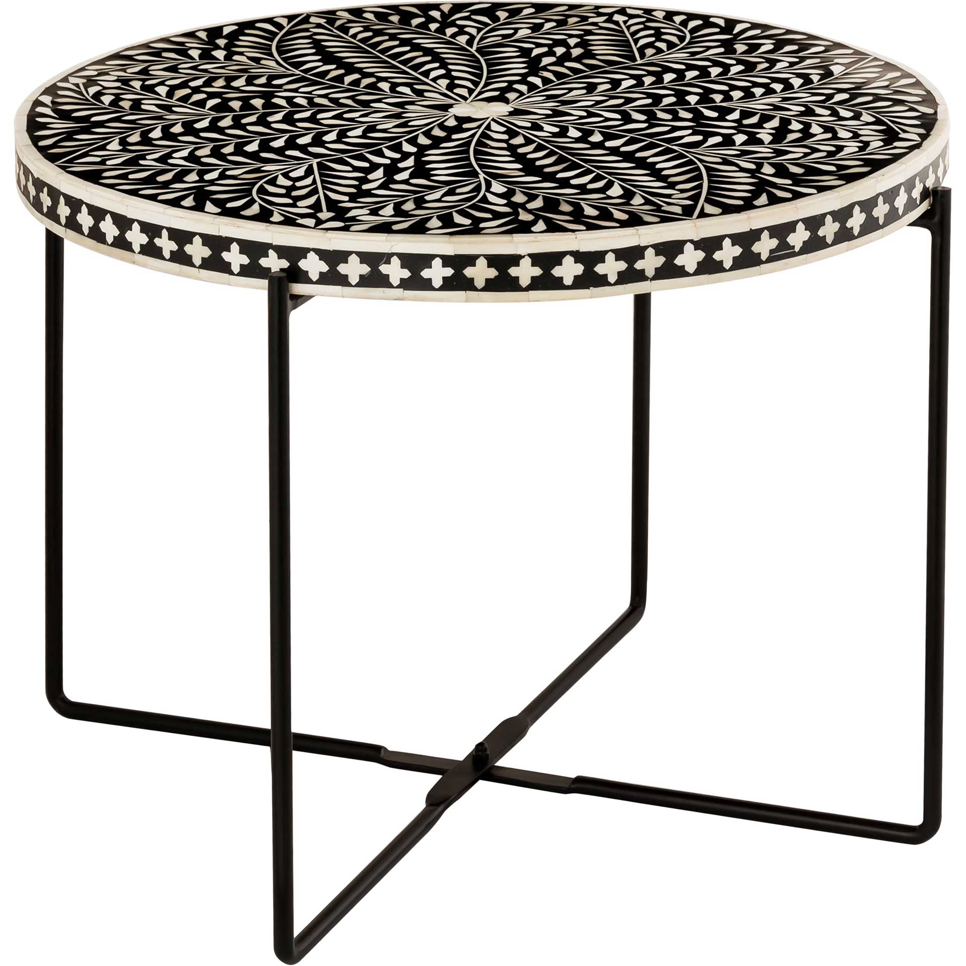 Rex Bone Inlay Coffee Table Black/White