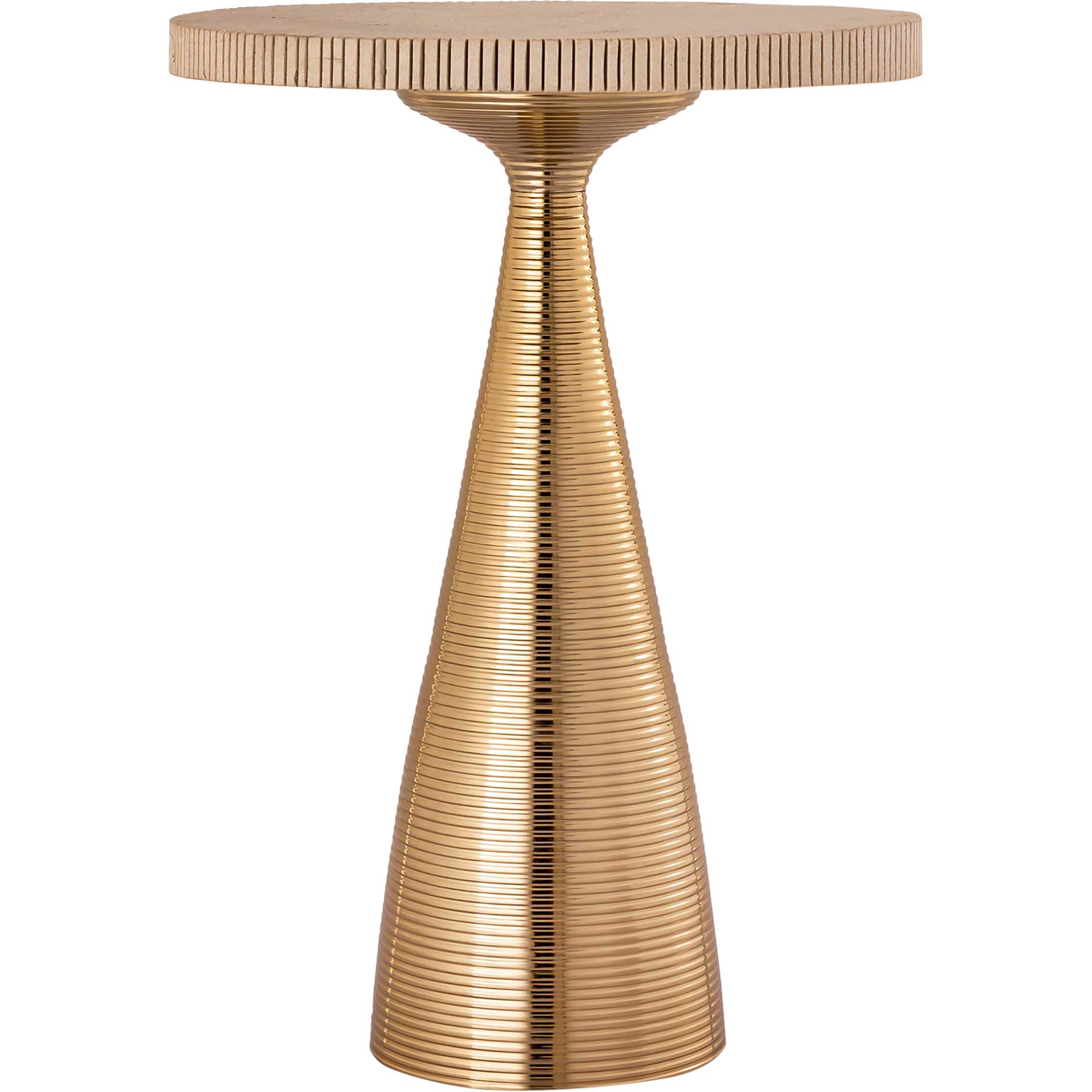 Celine Ribbed Side Table Gold