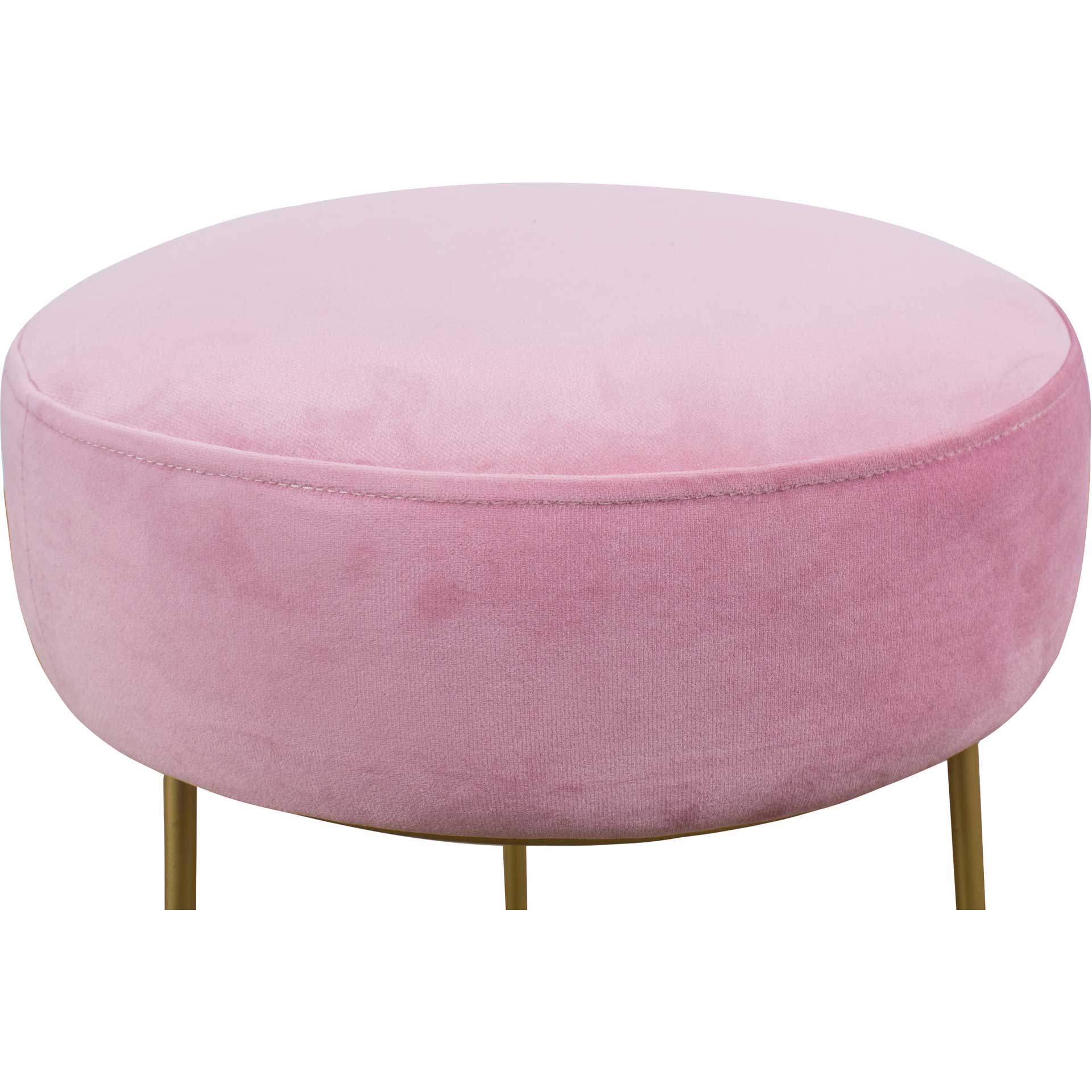 Nixie Velvet Stool Blush