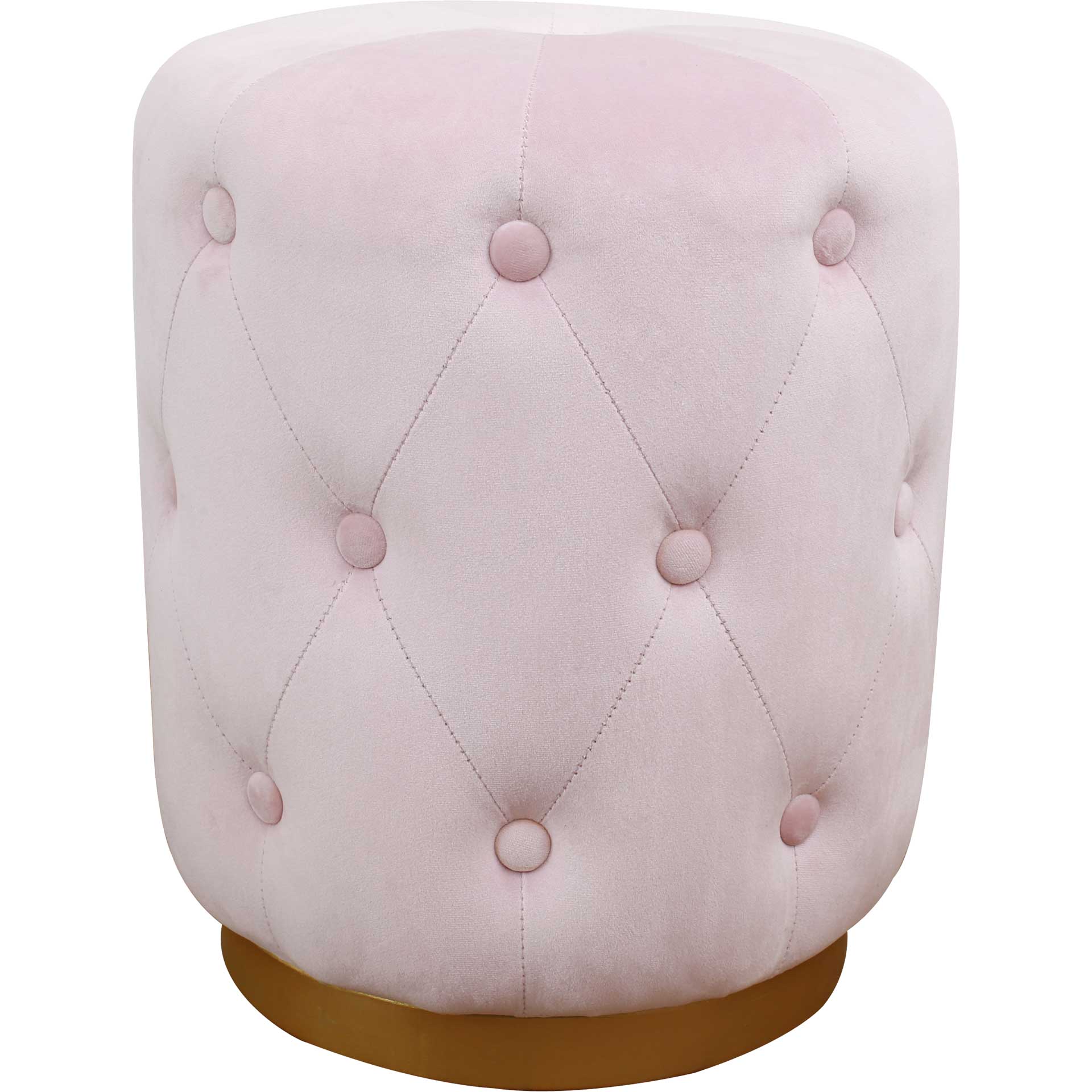 Skye Velvet Ottoman Blush