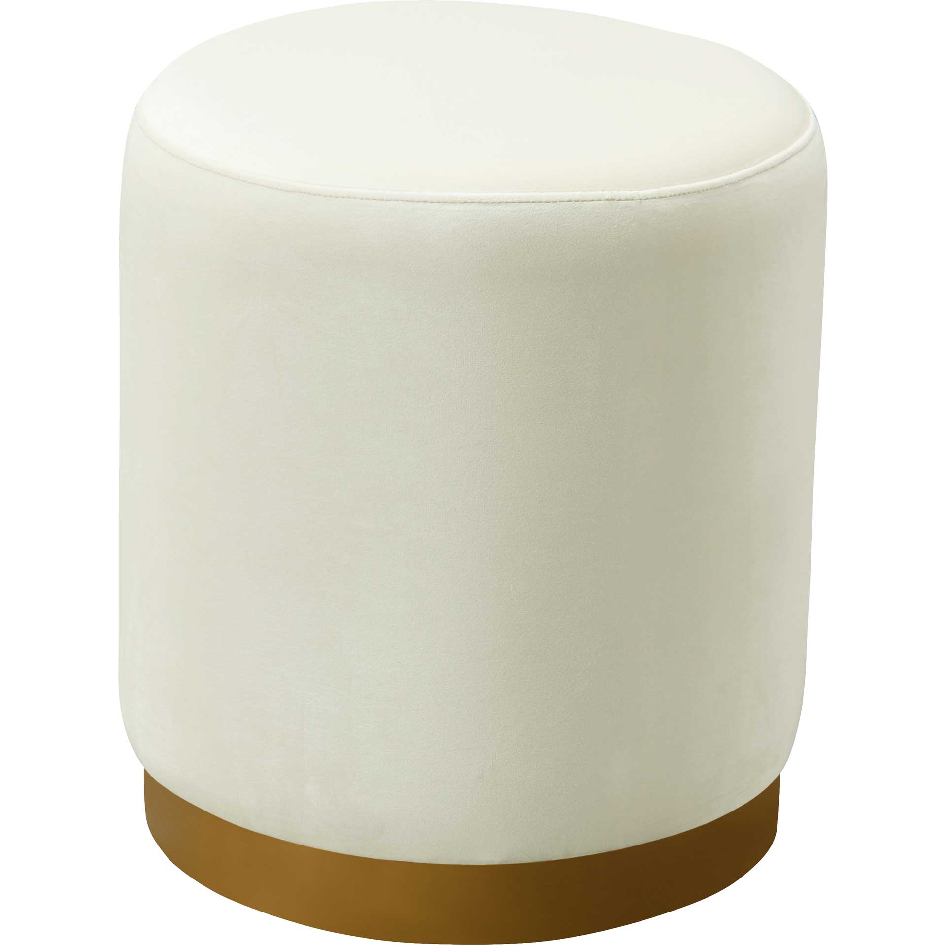 Ophelia Velvet Ottoman Cream/Gold